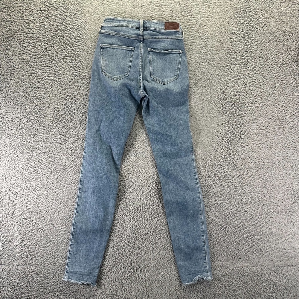 Hollister Jeans Women's 1 Blue Cotton Denim Skinny Leg Frayed Hem Travel Stretch - Picture 5 of 10
